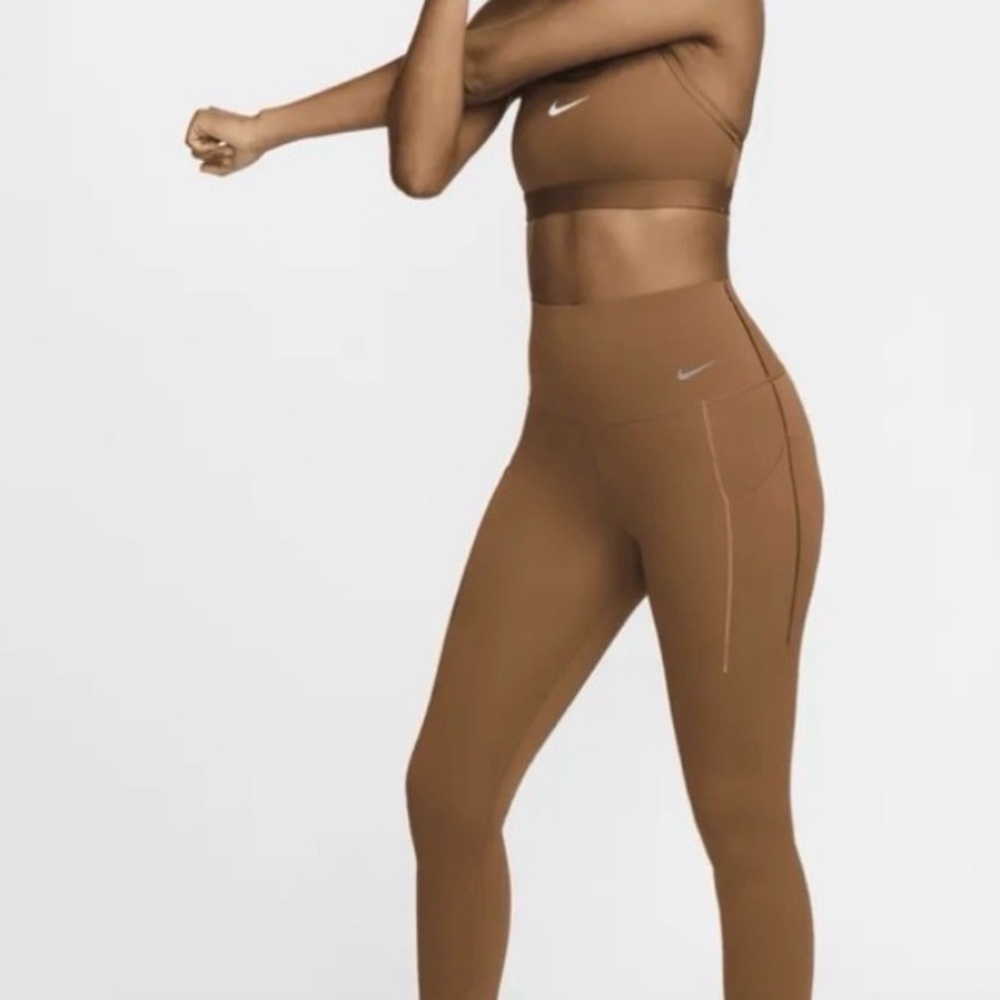 Nike Tan High-Waist Pocket Leggings